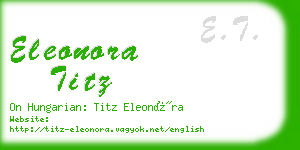 eleonora titz business card